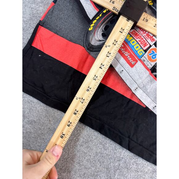 VTG 90s NASCAR Dale Earnhardt The Intimidator Racing Shirt Mens Medium Black AOP - Picture 5 of 6